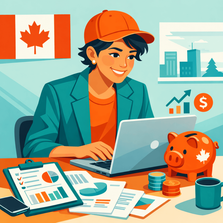 Young Canadian planning finances with TFSA and RRSP accounts
