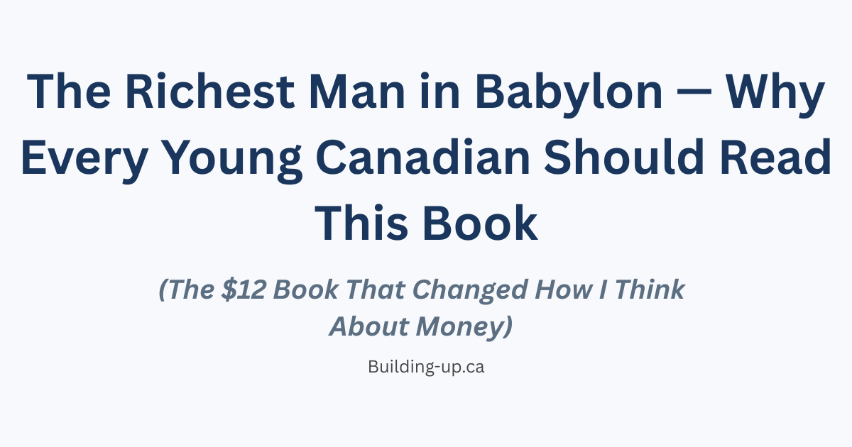 Featured image for The Richest Man in Babylon book review blog post with text overlay on a light background