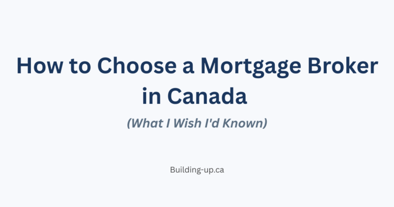 hero image of a white background with "How to Choose a Mortgage Broker in Canada" blue text.